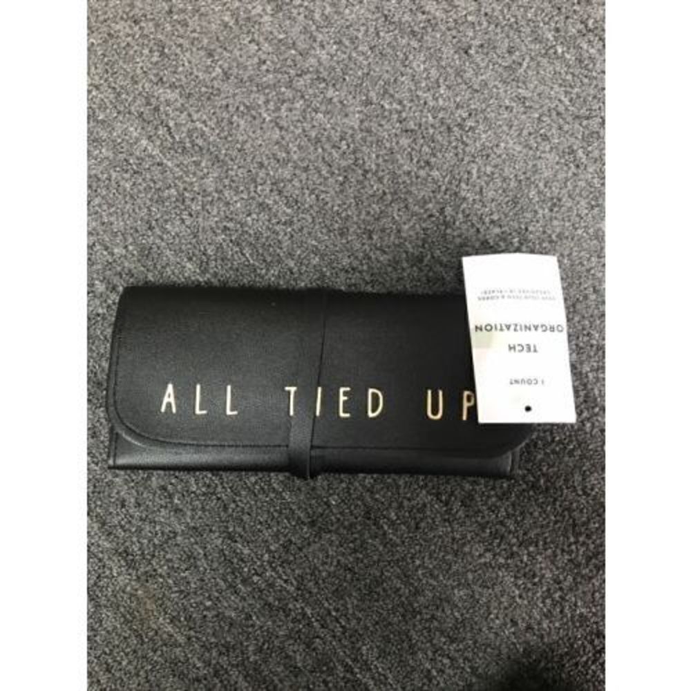 All Tied Up Black Tech Organizer Cords Chargers Cable Storage Pouch Travel Case